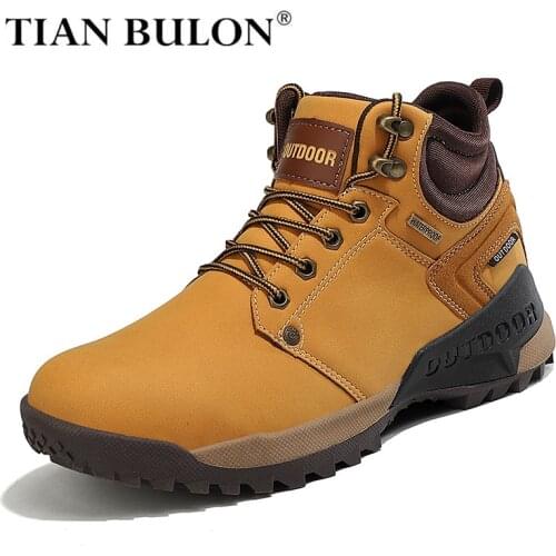 Winter Men Military Boots Comfortable Men Ankle Work Boots Outdoor Men Sneakers Non-slip Waterproof Hiking Boots Botas Hombre