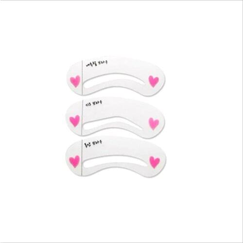 3pcs 3 in 1 Eyeliner Stencil Kit Model for Eyebrows Cat Fish Tail Double Wing Stencils Template Fard a Paupiere Card Eye M0006