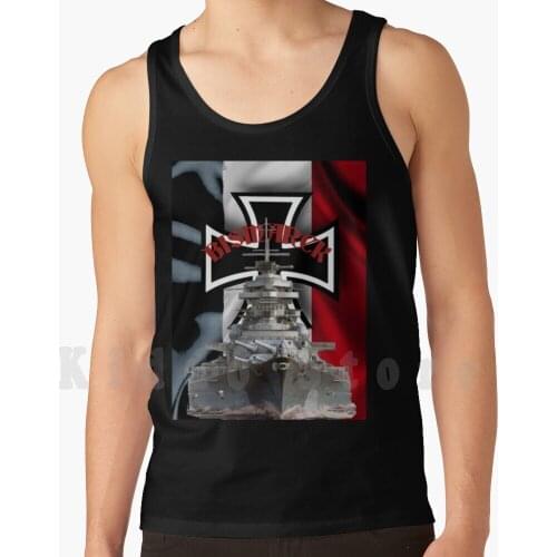 German Battleship " Bismarck " ( 2 ) tank tops vest 100% Cotton Warships Ships Germany Idea Armed Forces Online Games