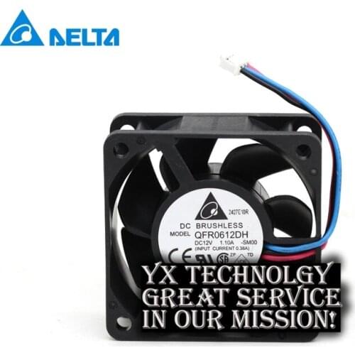 Delta New ultra-durable 6CM 60mm QFR0612DH 1.1A 12V three lines with speed cooling fan for 60 * 60 * 38mm