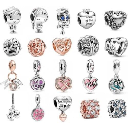 New Fashion Charm Original Mother Pendant Love Tree of Life Beads Suitable for Original Pandora Ladies Bracelet Jewelry Gift