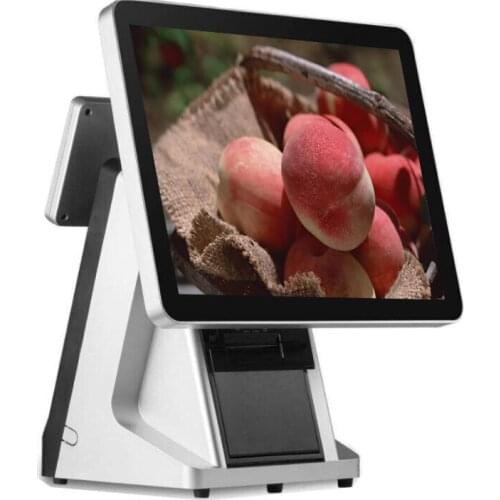 Pos System 15" LED LCD Touch Screen pos terminal pos all in one with 58mm printer VFD