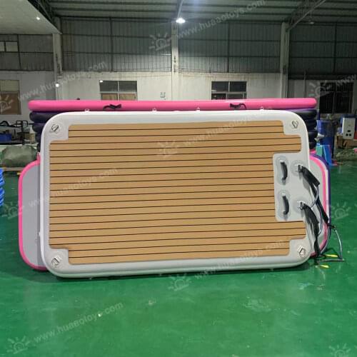 Durable-Non-Skid-Surface Inflatable Water Floating Boat Dock Pontoon Float Platform Water Mat Water Yoga