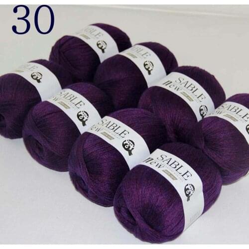 Sale Super Soft 8X50g Pure Sable Cashmere Wrap Shawls Hand Knit Wool Crochet Yarn Purple Red 243-30-8