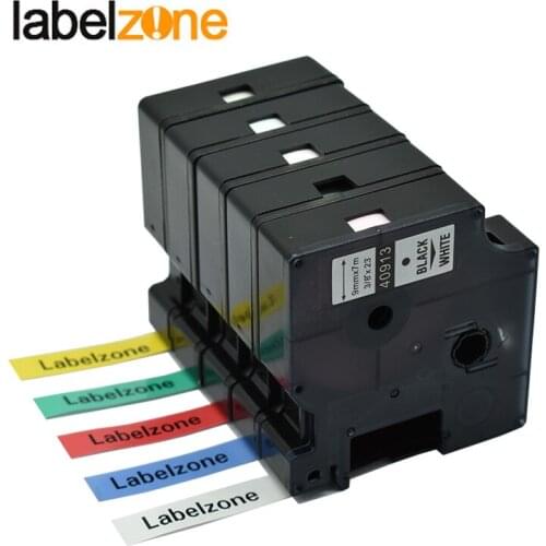 Multicolor D1 40913 label tapes compatible dymo label printers 40910 40916 40917 40918 40919 label ribbon cassette 9mm*7m