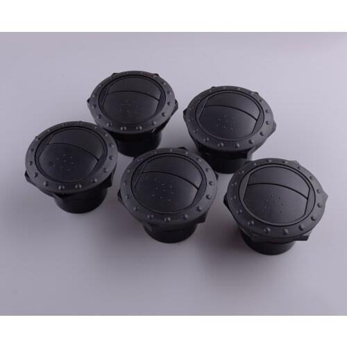 Universal 5Pcs Car AC Air Conditioner Outlets Vents ABS Black Fit For RV Yacht Marine Boat