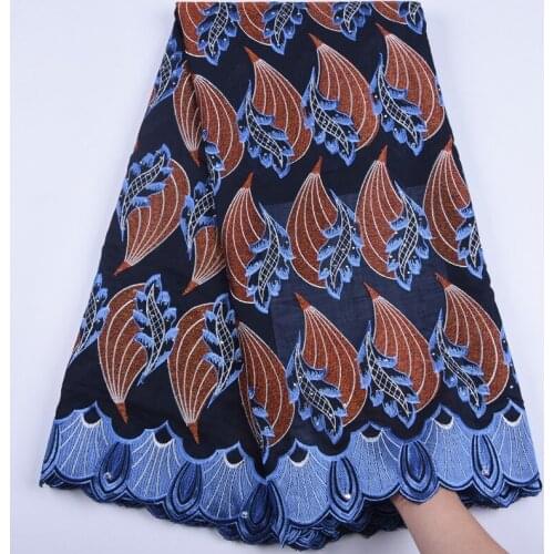 High Quality Nigerian Swiss Voile Lace In Switzerland 4.5M Length 1.2M Width African Swiss Cotton Lace With Stone For Sews F1706