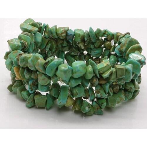 Bohemian Irregular turquoises Fragments Multi-layer Bracelets Women Sandy Beach Colorful Bracelet Bangles Jewelry For Girls Gift