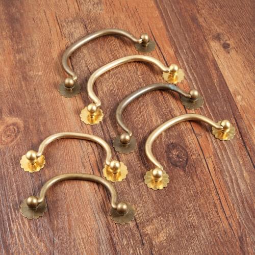 1Pc Antique Bronze Brass Furniture Handles Cabinet Cupboard Door Kitchen Handle Pull Knobs 105*45mm 115*51mm 120*60mm