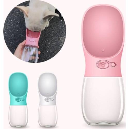 350 ML Portable Pet Dog Water Bottle Travel Dog Bowl For Puppy Cat Drinking Outdoor Dog Water Dispenser Dog Product 3 Colors