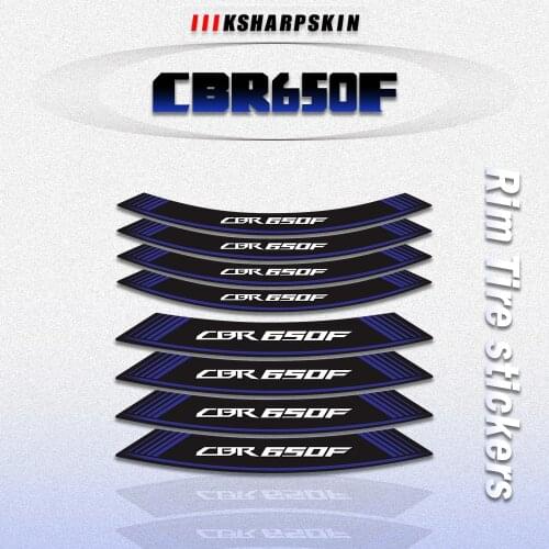 8X Motorcycle Tire Creative sticker Custom Inner decorative decals Rim wheel foil stickers for HONDA CBR650F cbr 650f cbr650 f