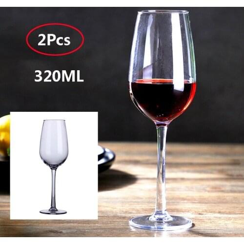 2pcs/set 320ml Plastic Wine Glasses Cocktail Champagne Outdoor Picnic Bar Party Drinking Cup Home Wedding Party Bar Supplies