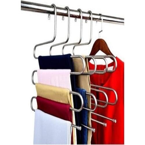 Catchme 5 Fold Smart Metal Pants Scarf Hanger 2 Pcs