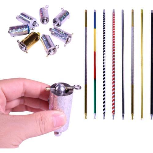 Colorful Appearing Cane Metal Steel Professional Trick Prop Stretchable Extendable Stick Stress Relieve High Elasticity Magic