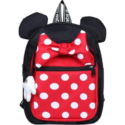 Disney Mickey Mouse Bacpack Minnie Childrens Bag Lovely Mickey Minnie Mouse Pattern Backpack Wink Kids Christmas Gifts Birthday