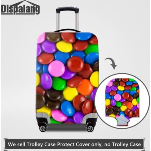 Dispalang Luggage Dust Cover Candy Printing Travel Accessories on Road Suitcase Protective Cover for 18 to 30 Inch Trolley Case