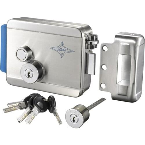 Stainless steel Electric Lock electric rim lock for Gate Home Intercom Video Door Phone Door Access Control System