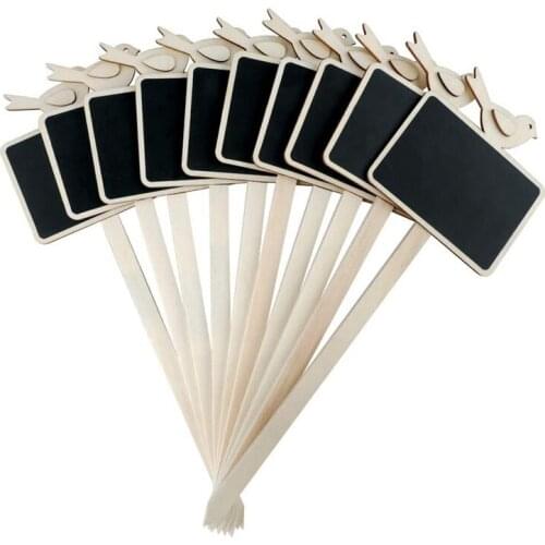 20Pcs Plant Name Labels Herb Garden Home Flower Pot Undefined Blackboard Wooden Chalkboard Labels Garden Supplies