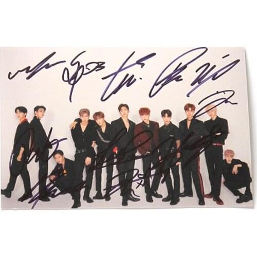 Hand Signed Seventeen autographed group photo 5*7 K-POP 102019B