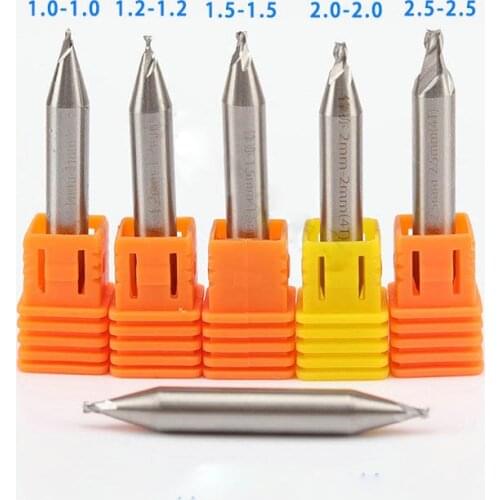HSS End Mill THSS Double Side 1.0mm 1.2mm 1.5mm 2.0mm 2.5mm multi-function Milling Cutter