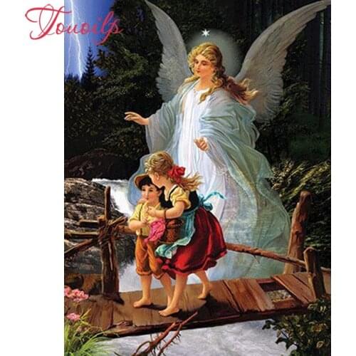 Touoilp full Square&round Angel guardian 5d Diamond Painting 5d Diamond Embroidery Handmade Mosaic 5d Diy Cross Stitch Pattern