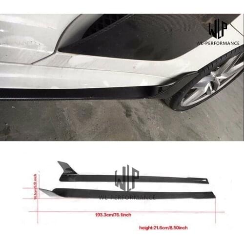 For Audi R8 V8 V10 JSK Style Car body kit Side skirts Aprons extensions High quality Carbon fiber Car styling