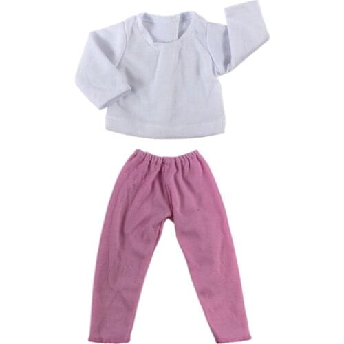 18 inch Doll Shirt Pants Trousers Tops Pants Top Set Clothes for My Life Doll Doll Dressup Accs Pink&Black