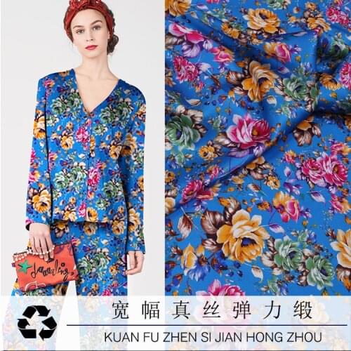 Summer Heavy Stretch Satin Cheongsam Silk Fabric 19 Mumi Silkworm Silk Satin Dress Wide Silk Fabric