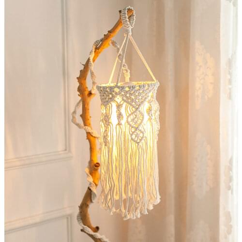 Nordic Ins Chandelier Lampshade Bohemian Hand-Woven Pendant Creative Homestay Home Soft Decoration Chandelier Lampshade
