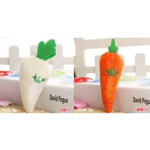 Cute Little 7CM Carrot Doll Plush Stuffed String Ring Toy Pendant Toy Wedding Bouquet Gift Toy Doll