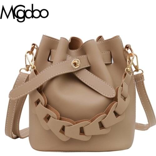 Mgcdoo Fashion Bucket Design Shoulder Bags Soft Leather Messenger Bags For Women Totes Handbag Bucket Bag