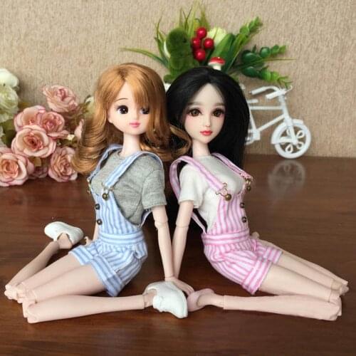 Fashion Jeans Casual Wear Clothes For Blythe Dolls Suspender Trousers or T-Shirt for Blyth For Licca 1/6 Dolls Accessories