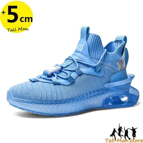 Men Sneakers Elevator Shoes Height Increasing Elevator Shoes Leisure Sport Shoes Tall Man 5cm