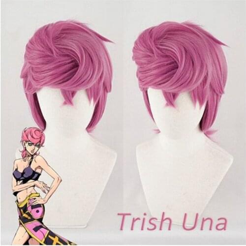 Trish Una Cosplay Wig Anime JOJO Bizarre Adventure Golden Wind Cosplay Wig Trish Una Hair Halloween Cosplay