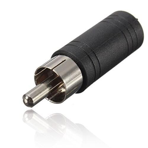 RCA Male Plug to 1/8 3.5mm Female Jack Audio Adapter Converter Connector Mono Jack Socket to Phono Plug Adaptor 1pc