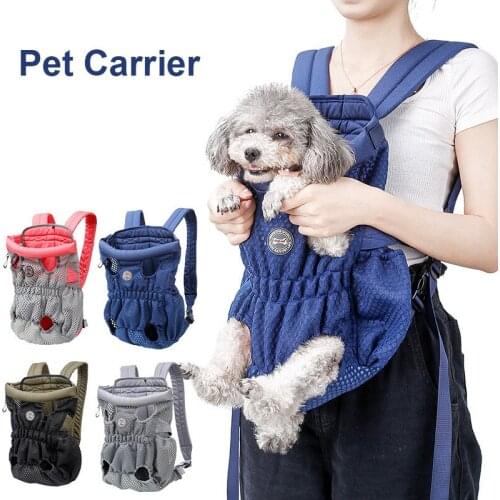 Pet Carrier Pouch Knapsack Breathable Mesh Shoulder Backpack For Small Medium Cats Bulldog Outdoor Travel Bag Pet Supplies