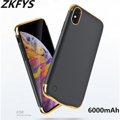 ZKFYS 6000mAh Portable Fast Charger Battery Case For iPhone Xs Max Battery Case Ultra Thin Back Clip Charging Cover