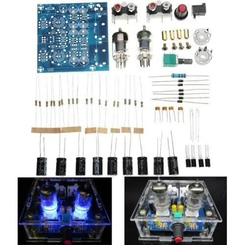 6J1 Pre-amp Tube Preamplifier Amplifier Stereo AC12V DIY Kit