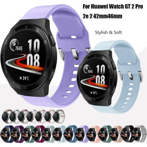 Silicone Strap For Huawei Watch GT 2 42mm/2 Pro/2e wrist WatchBand for Huawei Watch GT 2 46mm Replacement bracelets Accessories