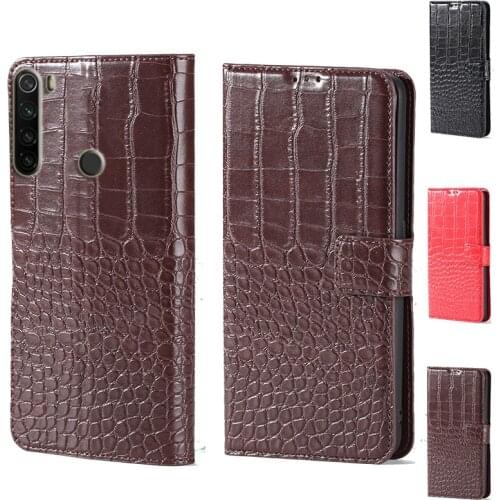 Luxury Crocodile design Flip Leather Wallet Phone Case For Xiaomi Redmi Note 8T Stand Function Phone cover card slot