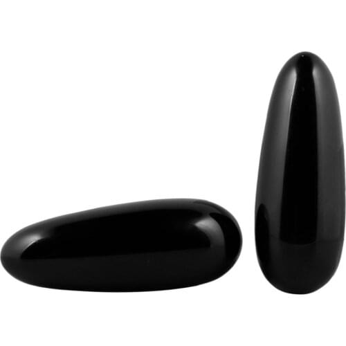 TUMBEELLUWA 3.2'' Obsidian Crystal Massage Wand,Pleasure Healing Wand,Natural Gemstone Massage Stick,Gua Sha,Heart Chakra Tool
