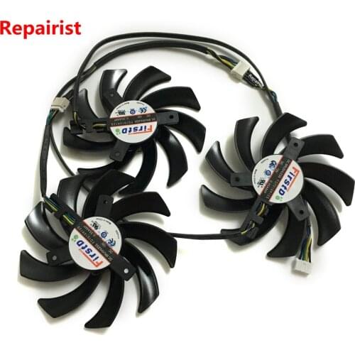3Pcs/set Sapphire R9 390X 390 290X GPU VGA Cooler Fan For R9 390X 8G D5 OC Tri-X R9 290X 4G R9 390 8G PRO Video Card Cooling