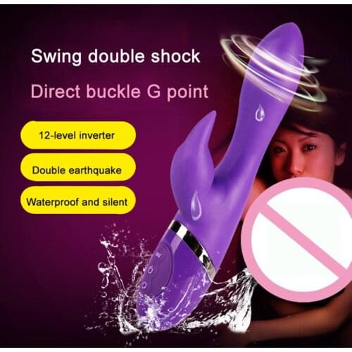 Rabbit Vibrator 12 modes G Spot Vagina Shocker Sex Product USB Rechargeable Female Masturbation Dildo Vibrator Sex Toy for woman