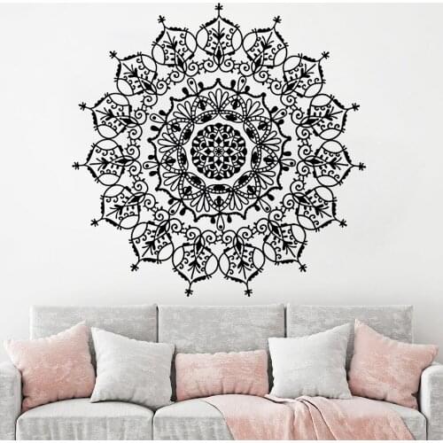 Vinyl Mandala Wall Decals for Bedroom Living Room Home Decoration Yoga Studio Decor Removable Mandala Stickers Poster HY2005