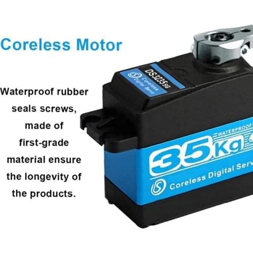 Y1AE 1pcs 35kg High Torque Coreless Servo Motor Metal Digital Waterproof Gear & Stainless Steel Servo Gear for Robotic DIY