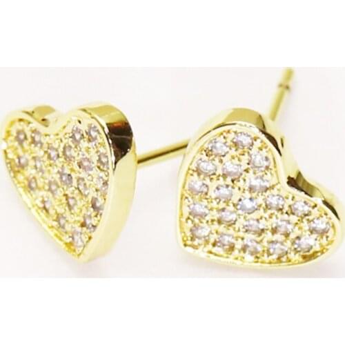 10 pairs Stud earrings Heart shape Fashion zirconia earrings fashion stud earrings for women jewelry 8229