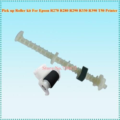 2sets/lot New Paper Pick Up Roller for Epson R270 R290 R390 T50 R330 Printer Feed Roller