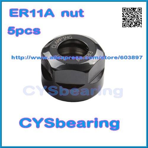 5 pcs standard quality Hex ER11 A nut for ER11 collet clamping M14*0.75 gland nut carving machine spindle jaw chuck ER11A nut