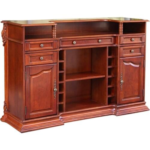 American solid wood bar table home bar cabinet wine cabinet bar open kitchen small bar