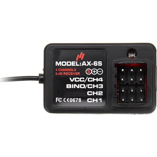 AUSTAR AX6S 2.4G 4CH Receiver for AX6S Remote Transmitter RC Car Boat Q65 MN90 1/10 1/8 Crawler TRX4 Axial SCX10 D90 DIY Parts